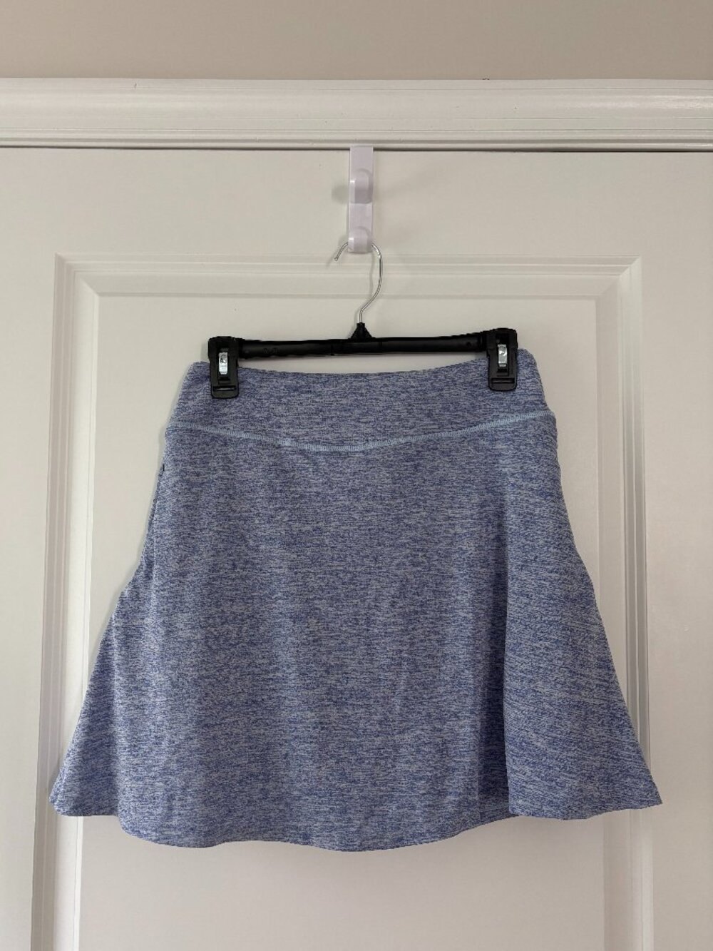 Xioker Women Denim Skort Skirt with Zipper and Pockets, – Size S